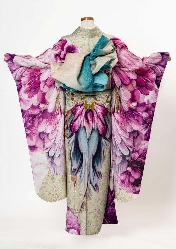 2027年1月成人式【振袖】妖精 ピンク ×【袋帯】彩雲 晴