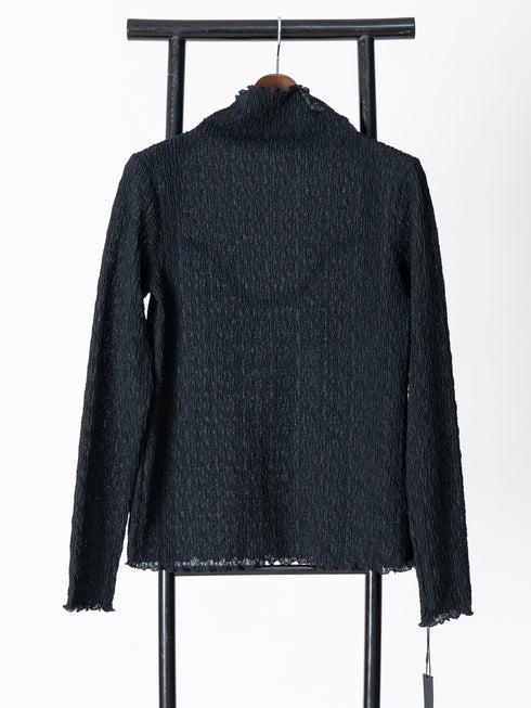 絞り編みジャージプルオーバー