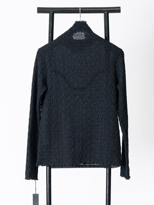 絞り編みジャージプルオーバー