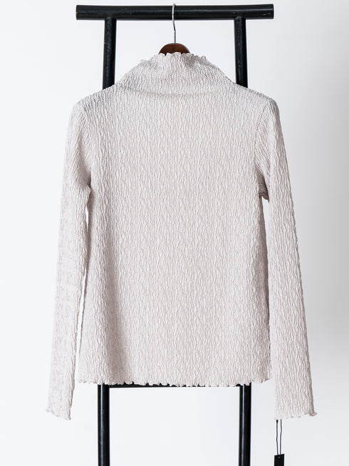 絞り編みジャージプルオーバー