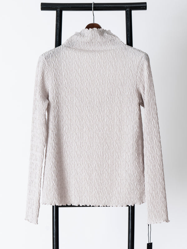 絞り編みジャージプルオーバー