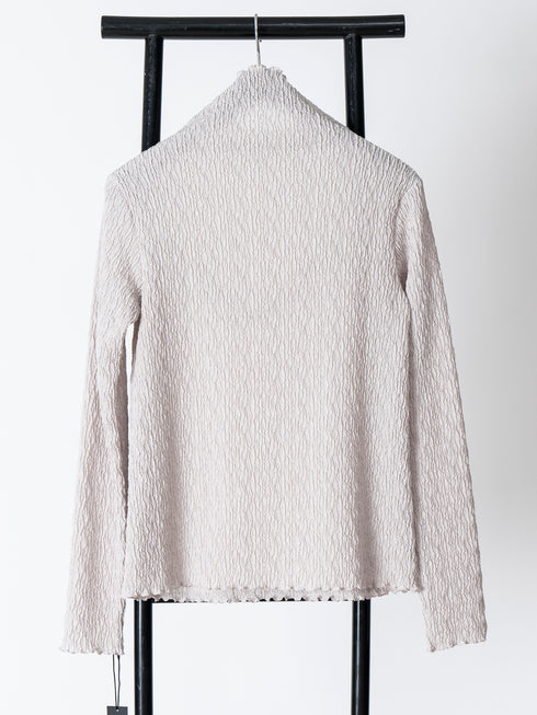 絞り編みジャージプルオーバー