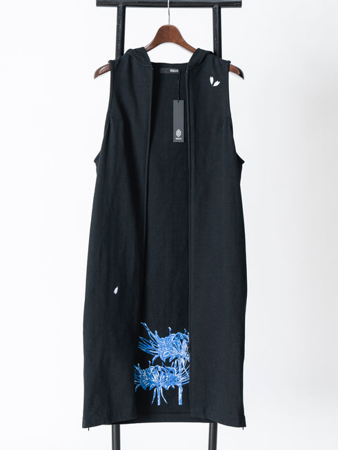 袖無しパーカー(彼岸花青)