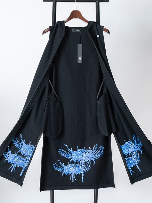 袖無しパーカー(彼岸花青)