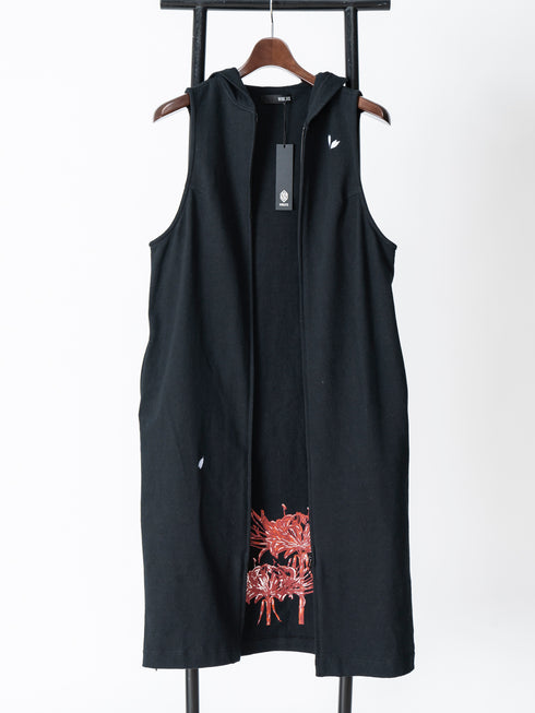 袖無しパーカー(彼岸花赤)