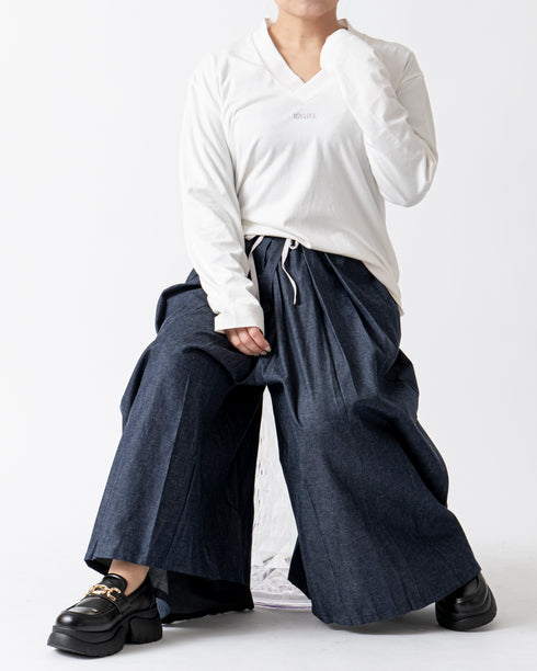 デニムイージーハカマ(二つ巴)