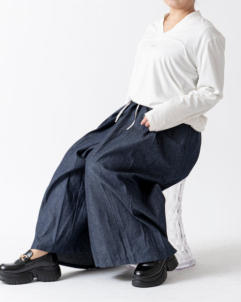 デニムイージーハカマ(二つ巴)