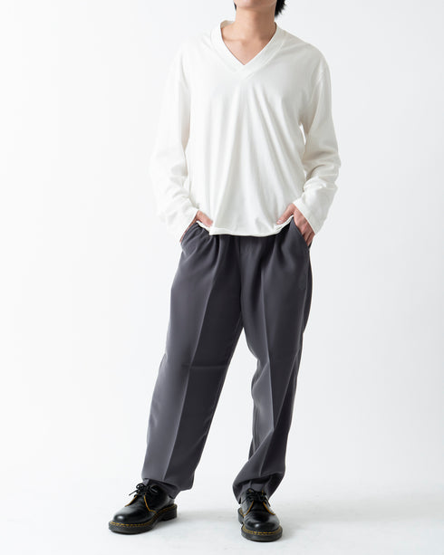 Unisex 和ウエストゴム テーパードパンツ