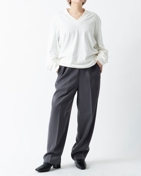 Unisex 和ウエストゴム テーパードパンツ