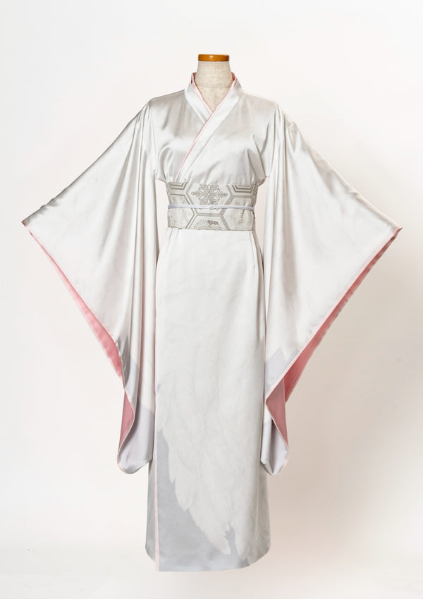 【振袖ドレス】鶴娘 薄墨