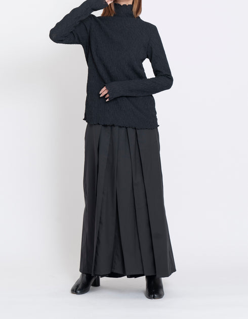 絞り編みジャージプルオーバー