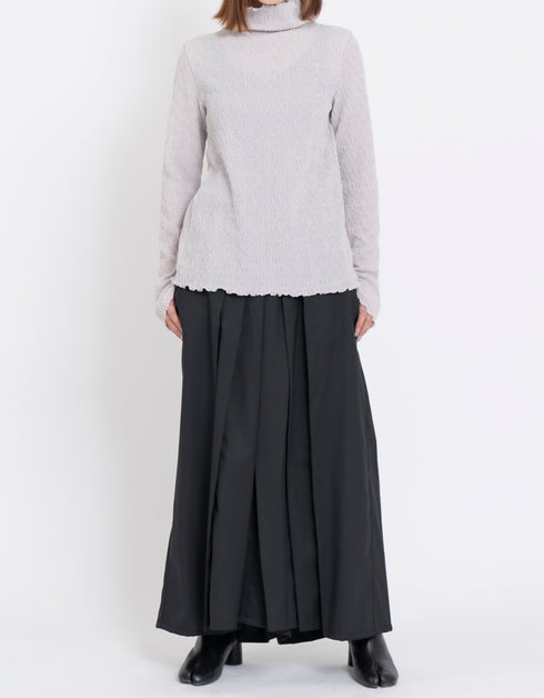 絞り編みジャージプルオーバー