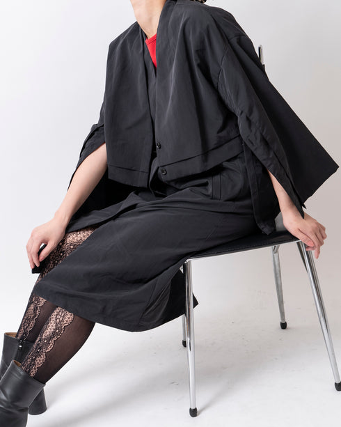 和ポンチョ&ジレワンピース