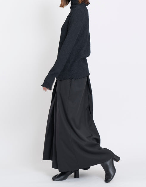 絞り編みジャージプルオーバー