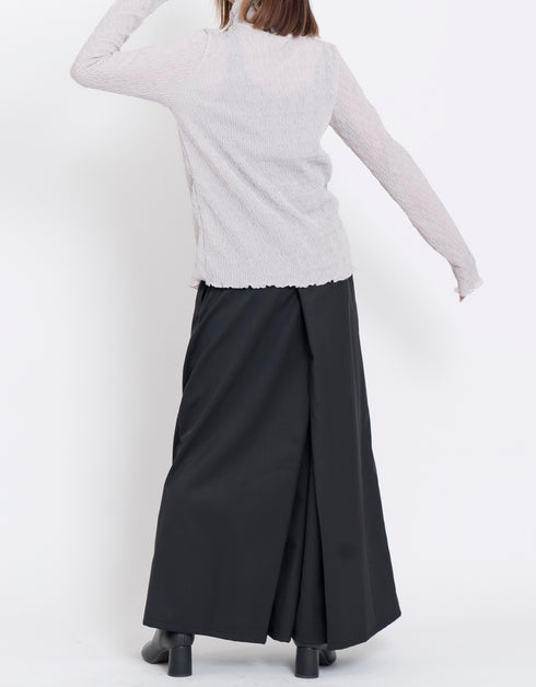 絞り編みジャージプルオーバー