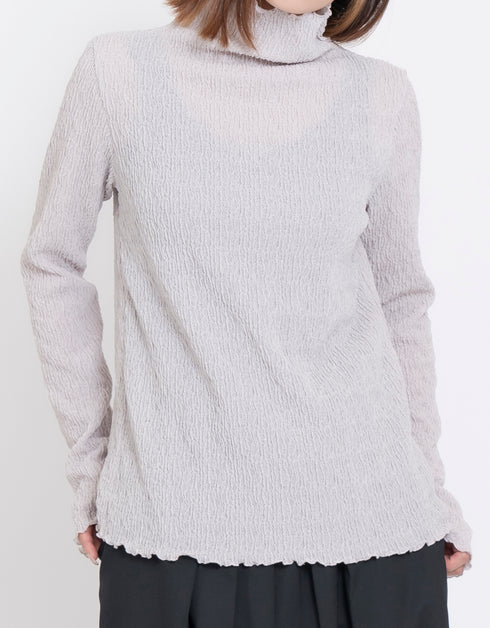 絞り編みジャージプルオーバー