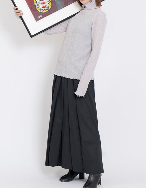 絞り編みジャージプルオーバー