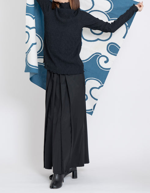 絞り編みジャージプルオーバー