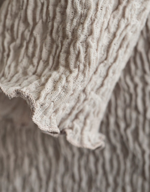 絞り編みジャージプルオーバー