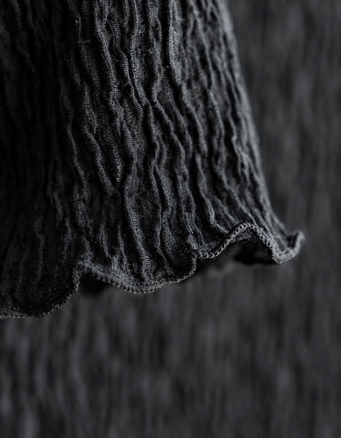 絞り編みジャージプルオーバー